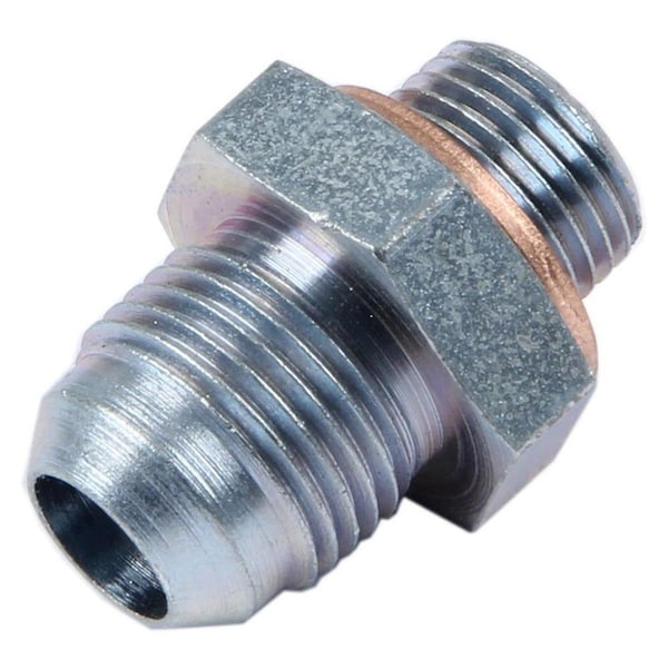 Perfectpitch 156-386 Replacement Fuel Pump Outlet Fitting with Crush Washer -06 AN Pump x -08 AN Outlet PE3614615 - main